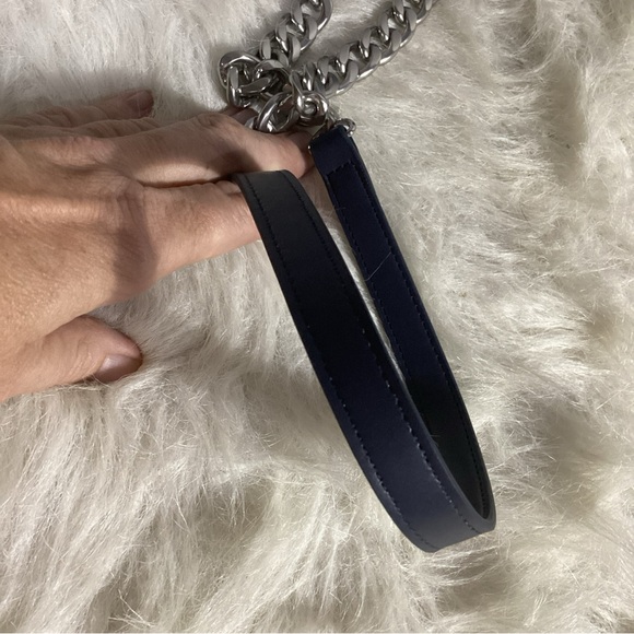 Stella McCartney Jazz Heart Black & Blue Glittery Crossbody Bag Whipstitching - Picture 11 of 12